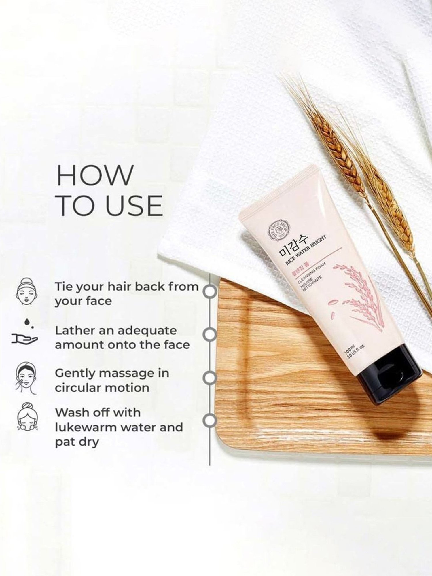 The Face Shop Rice Water Bright Foaming Cleanser - 100 ml