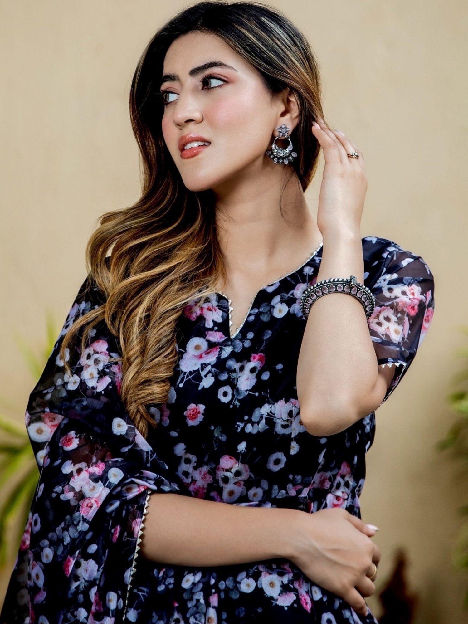 HOUSE OF JAMOTI Blue Printed Kurta Pant Set With Dupatta