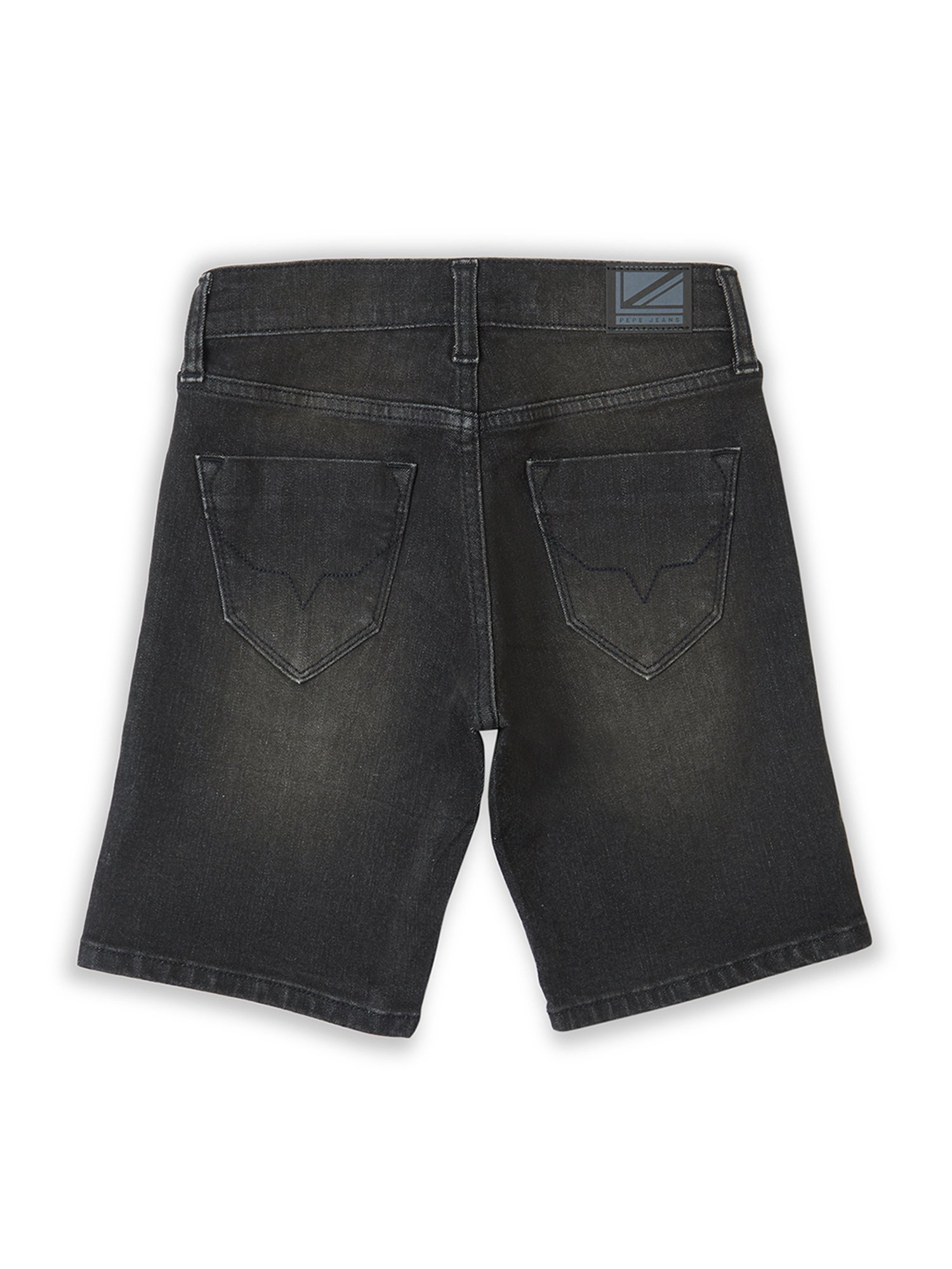 Pepe Jeans Kids Black Solid Denim Shorts