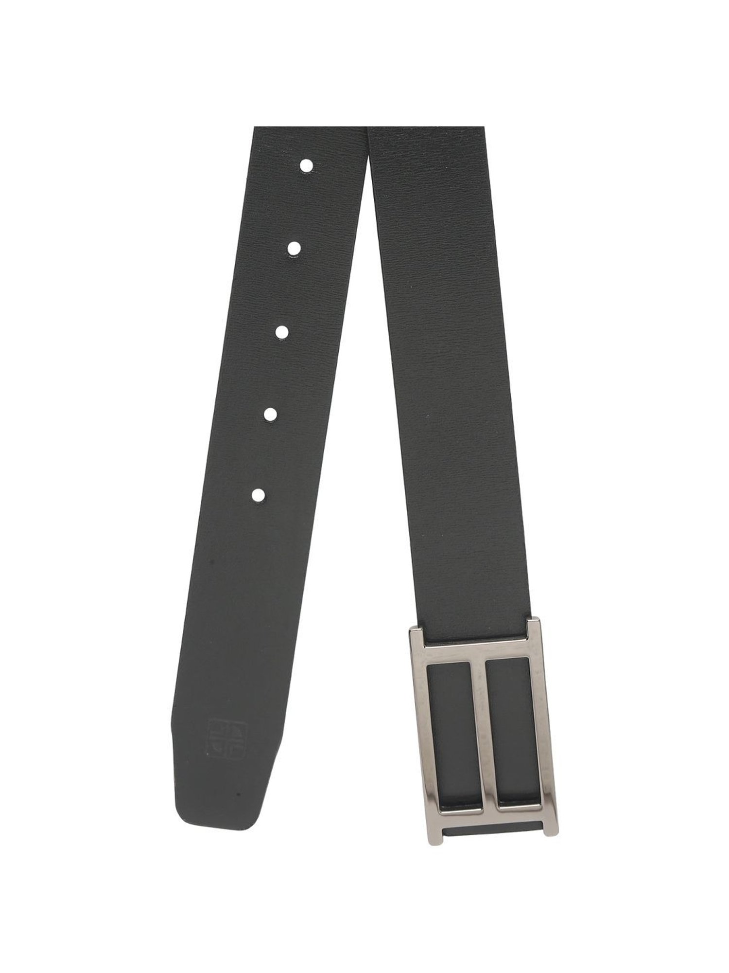 Carlton London Black Leather Waist Belt For Men