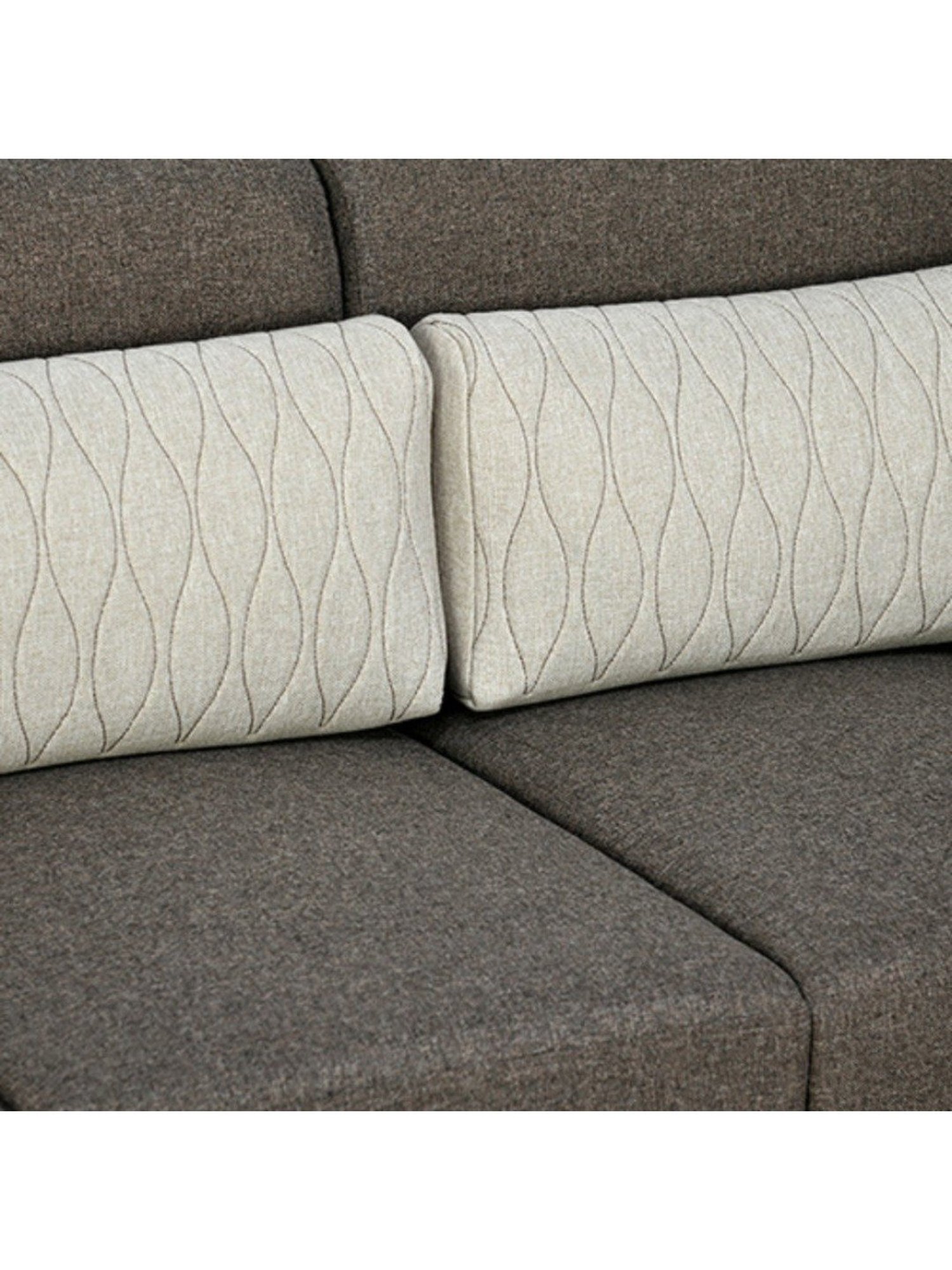 Nilkamal Svelte Dark Brown Fabric - Polyester 3 Seater Sofa