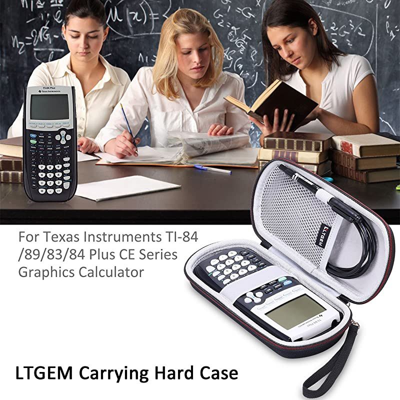 Case for Texas Instruments TI84 8983 PlusCE Graphics CalculatorIncludes Mesh PocketHard and Black
