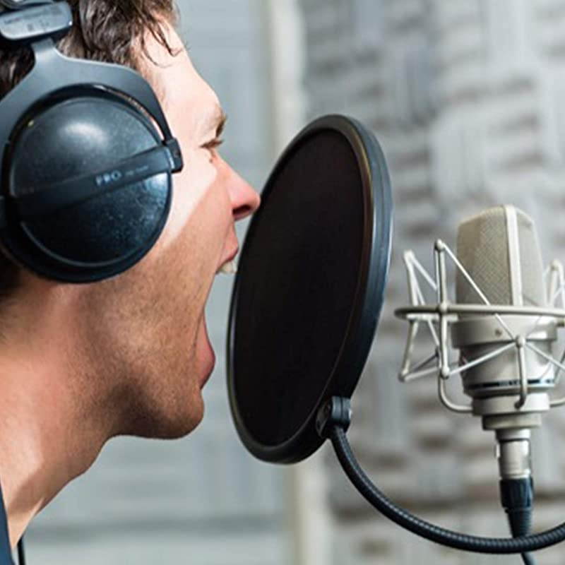 Filter Studio Double Round Shape Microphone Screen Filter Double Layer Sound Shield Guard Windscreen