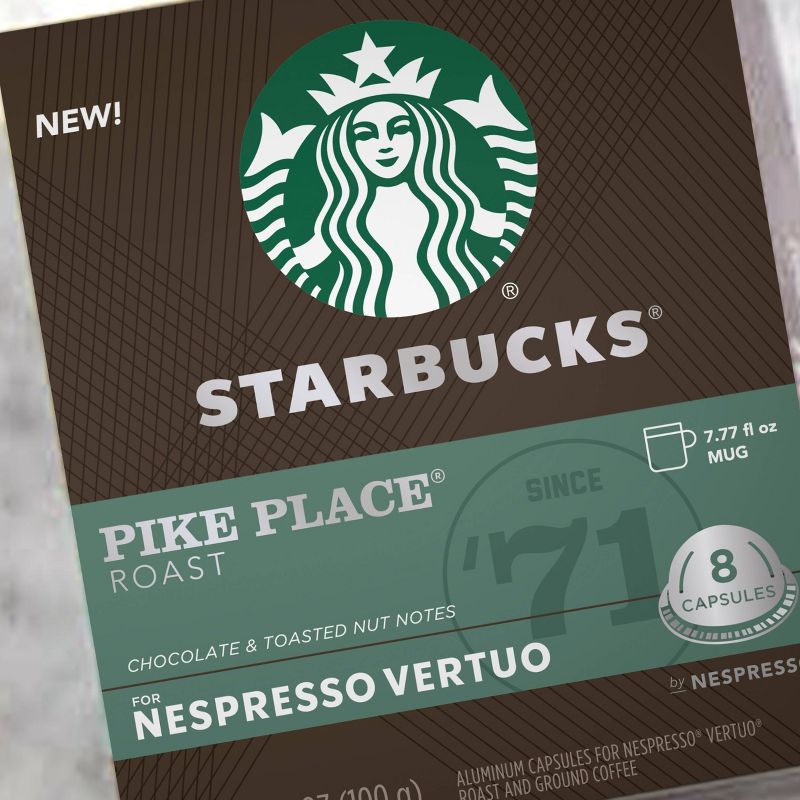 Starbucks for Nespresso Vertuo Pike Place Medium Roast Coffee - 3.52oz/8ct