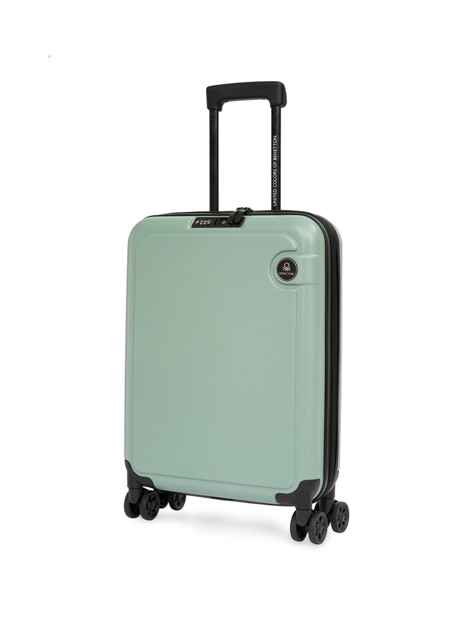 United Colors of Benetton Ryzen Green Solid Hard Cabin Trolley Bag - 55 Cms