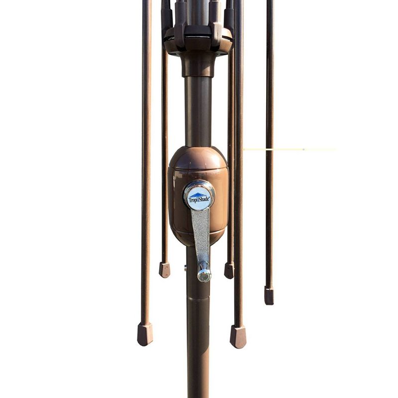 9' x 5' Aluminum Bronze Umbrella Blue - Tropishade