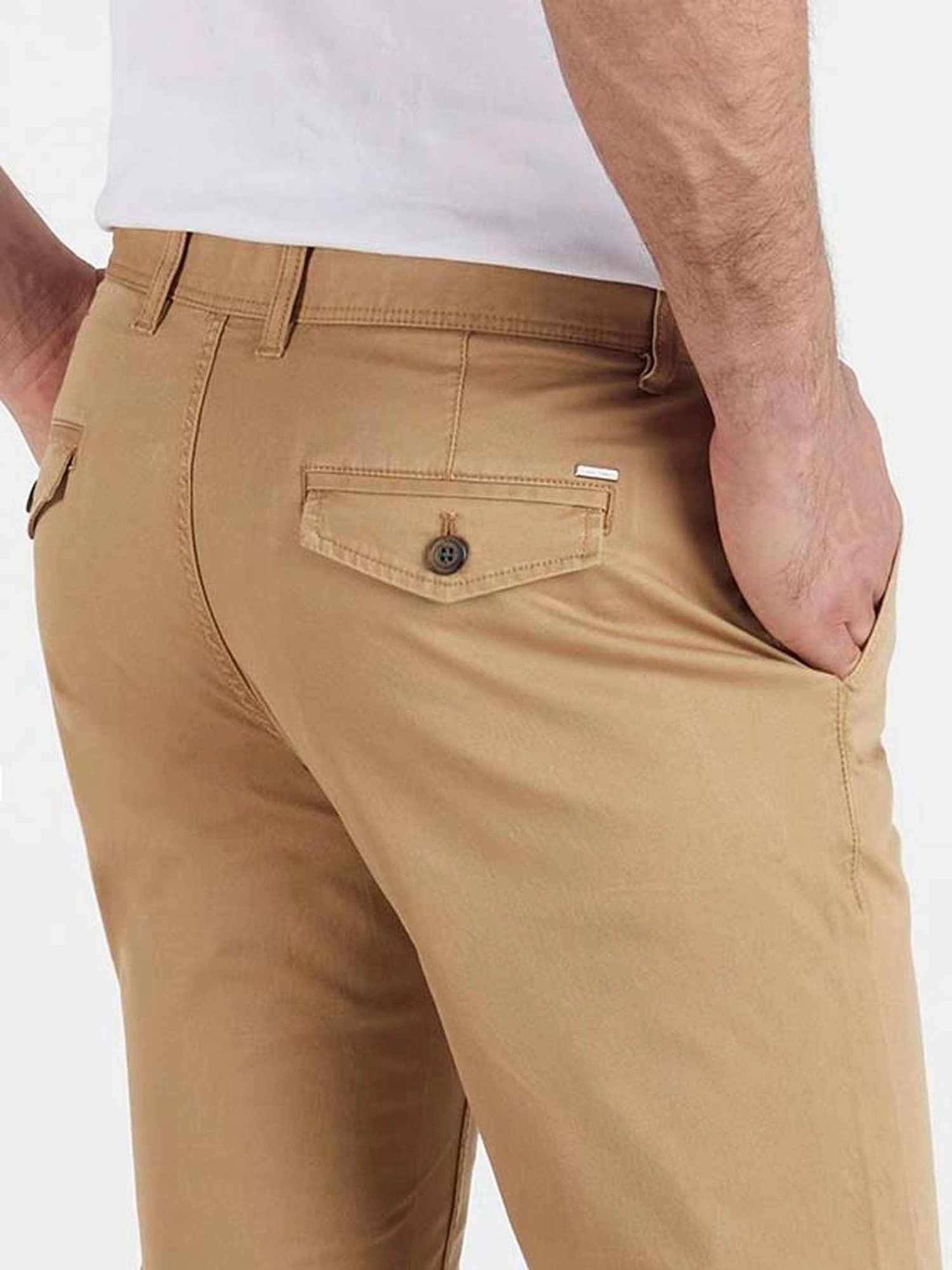 Indian Terrain Khaki Slim Fit Trousers