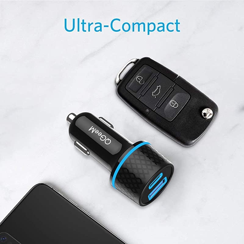 USB C Car Charger Adapter, 42.5W 2 Port Fast Car Charger with Power Delivery & Quick Charge 3.0 Compatible with iPhone12/12 Pro/Max/12 Mini/iPhone 11/Pro/Max/XR/XS/Max/8/8P,iPad Pro 2020,MacBook