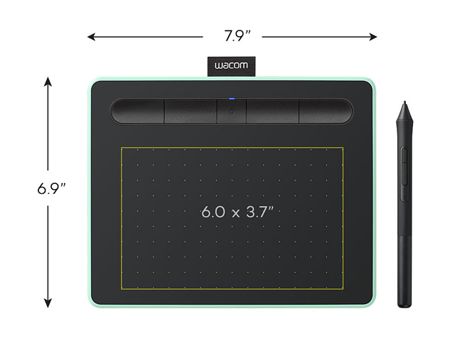 Wacom Intuos Wireless Graphics Drawing Tablet with 3 Bonus Software Included, 10.4" X 7.8", Black (CTL6100WLK0)
