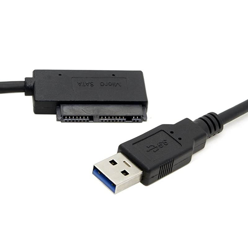 USB Adapter Cable USB 30 to Micro SATA 7+9 16 Pin 18 90 Degree Angled Hard Disk Driver SSD Adapter Cable 10cm
