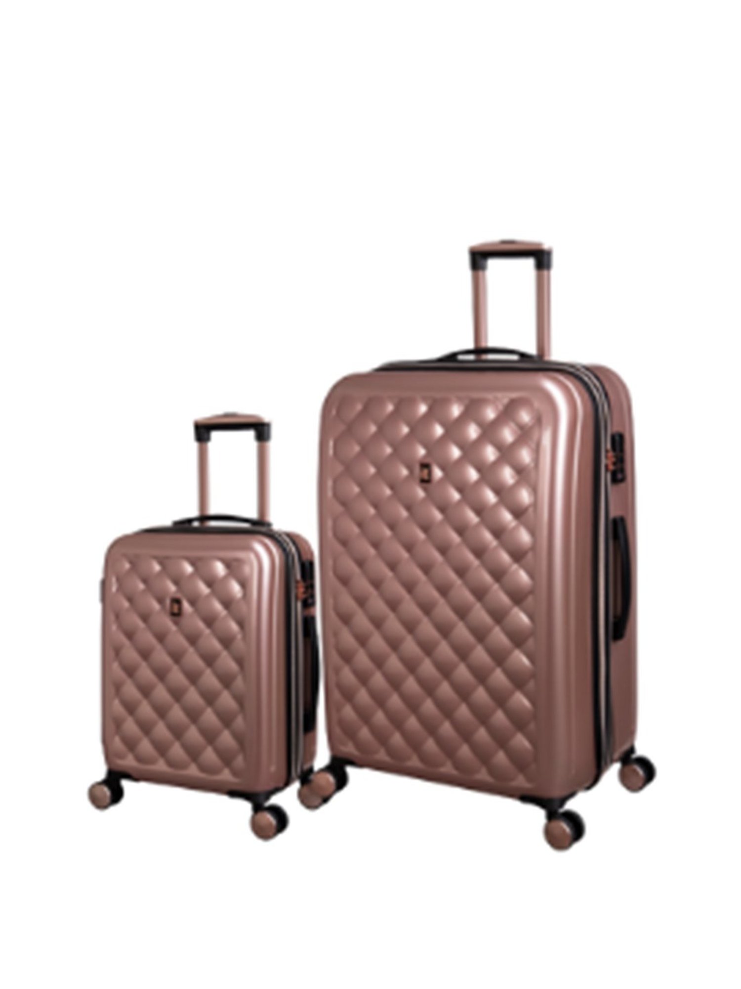 it luggage Fashionista Glossy Rose Gold Combo-28-20 inches Expandable Hardsided Trolley with TSA