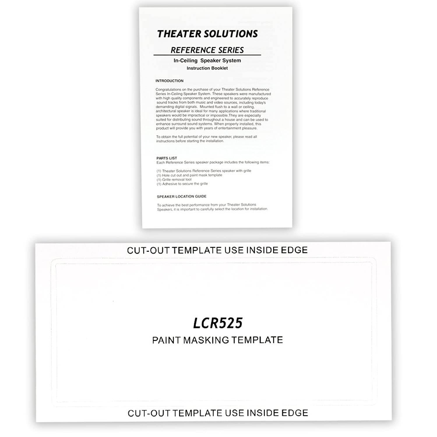 Theater Solutions LCR525 in Wall Speaker Compact Home Theater Center Channel, White