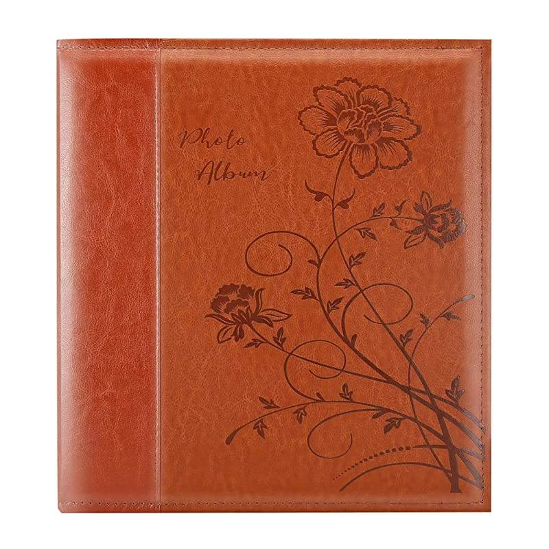 Photo Album 4x6 1000 Photos, Large Capacity Wedding Family Leather Cover Picture Albums Holds Horizontal and Vertical 4x6 Photos with Black Pages(Brown)