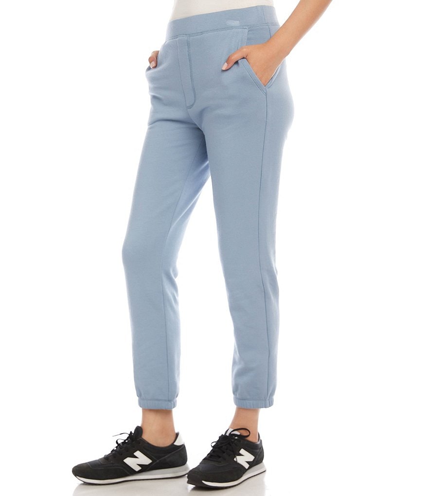 Karen Kane Fleece Knit Faux Fly Side Pocket Pull-On Sweatpants