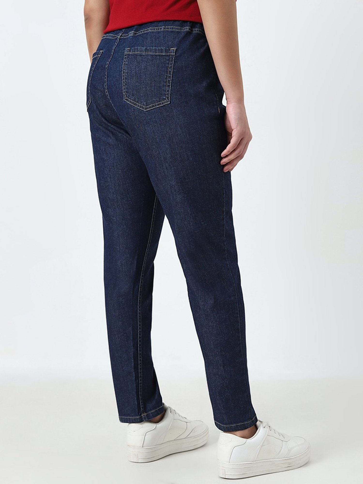 Gia by Westside Blue Relaxed-Fit High-Rise Jeans