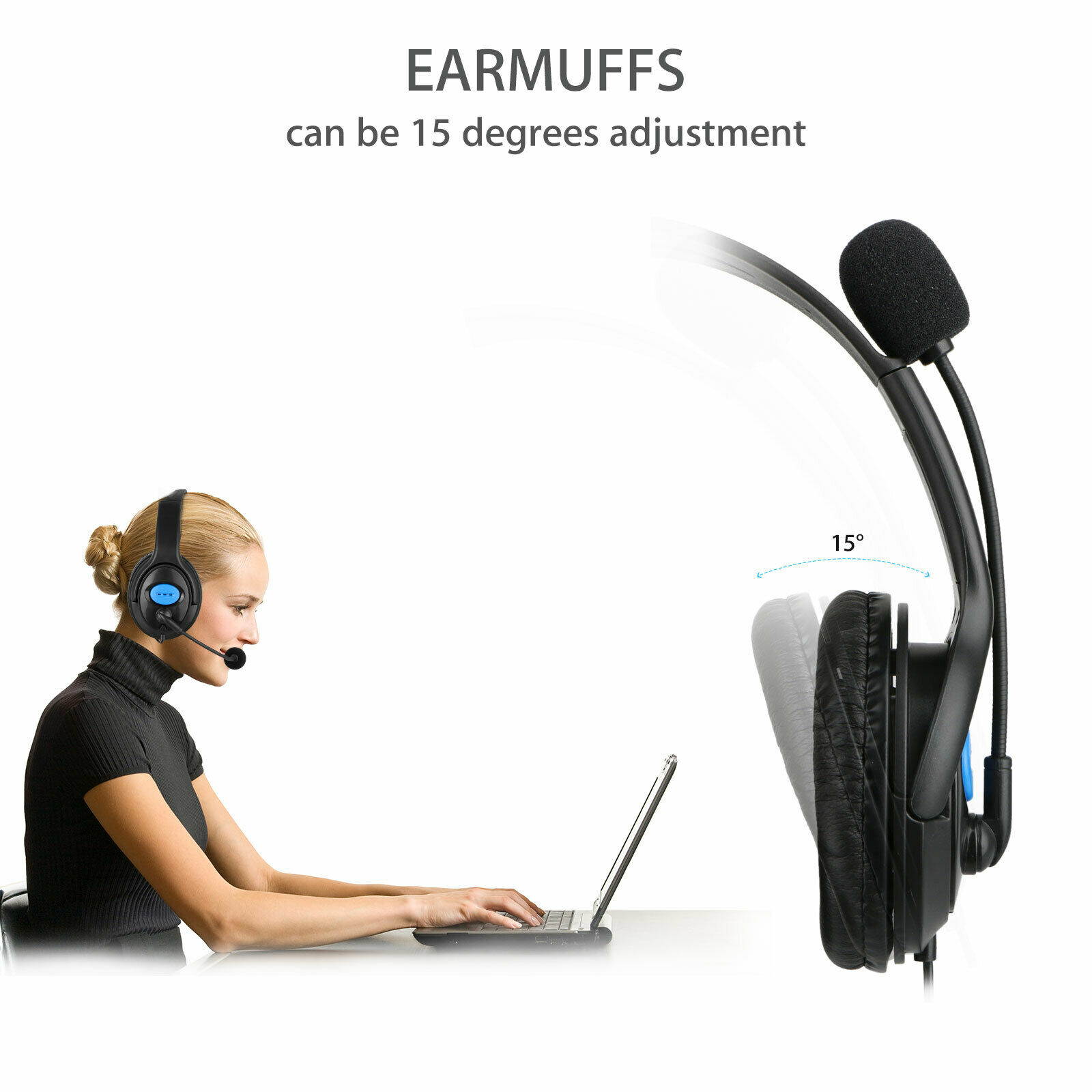 Gaming Headset Stereo Surround Headphone 3.5mm Wired Mic For PS4 Laptop Xbox One