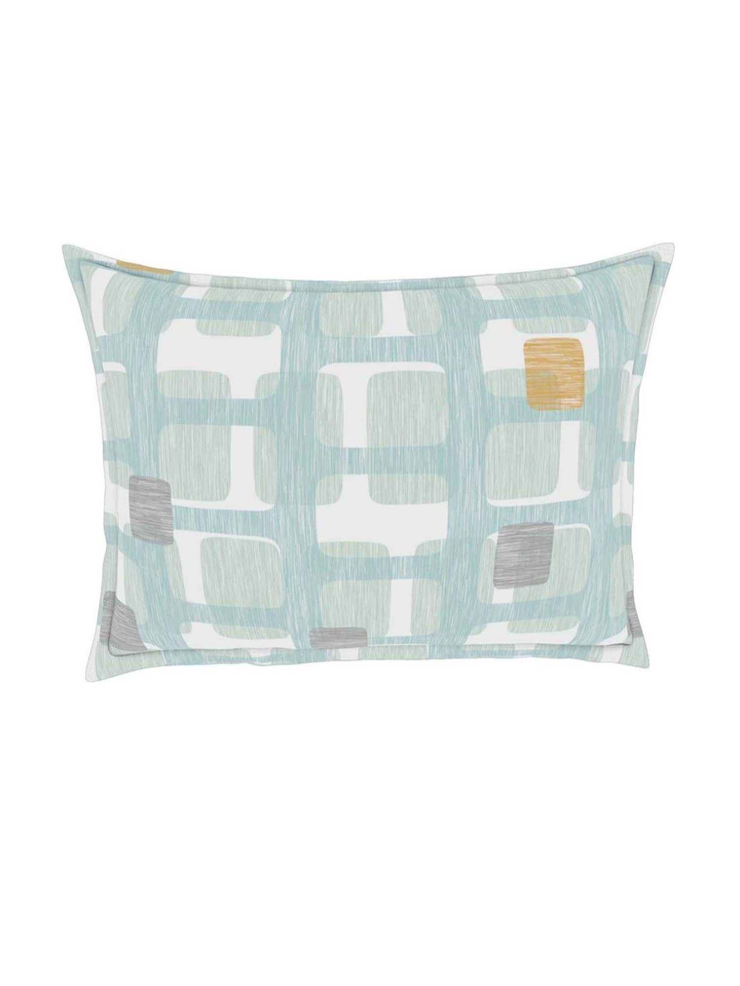 Spaces Printed Light Blue 144 TC Cotton King Fitted sheet with 2 Pillow Covers