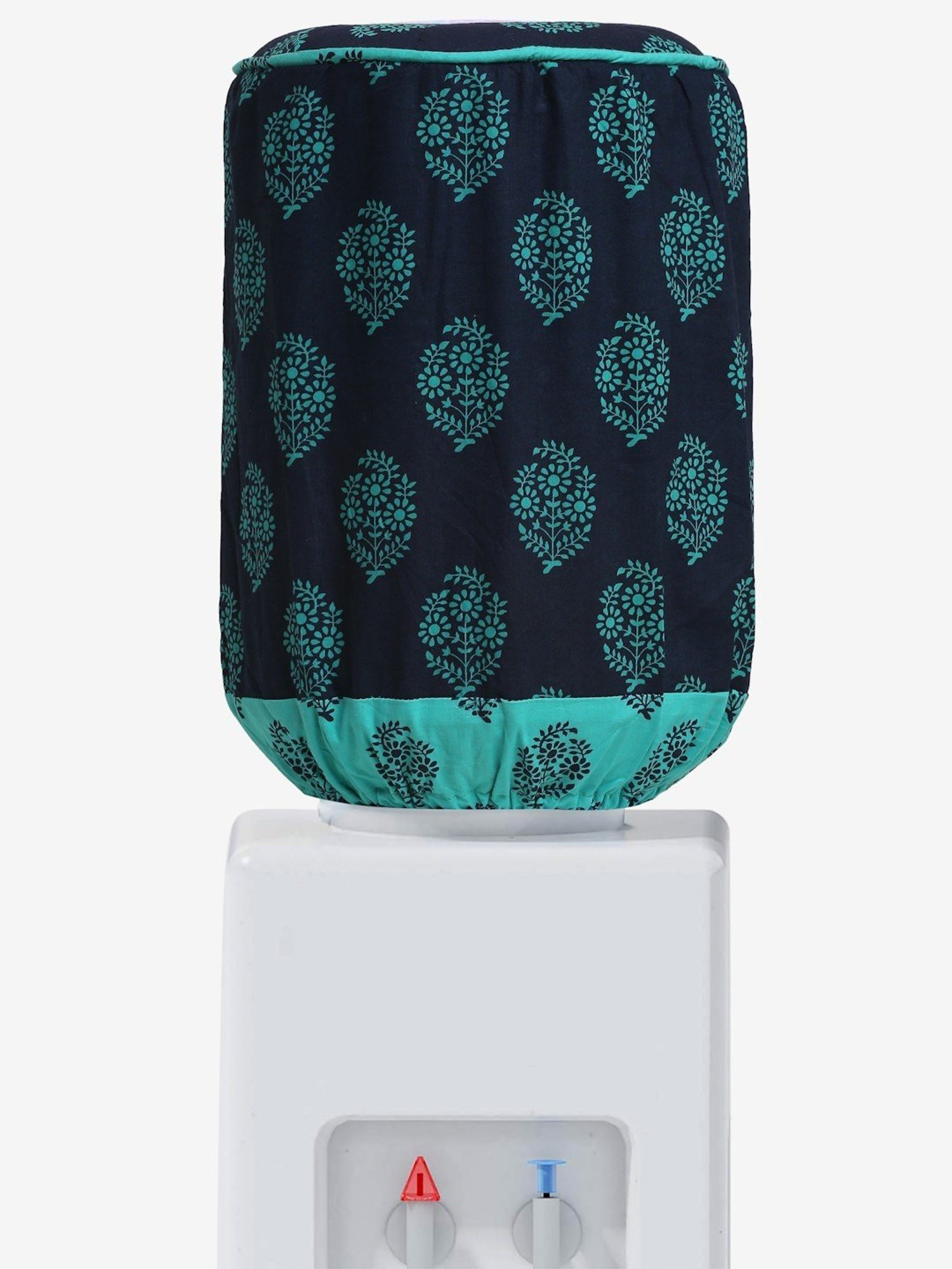 Swayam Printed Blue & Green Cotton Water Bottle Cover for 20 Liter Jar