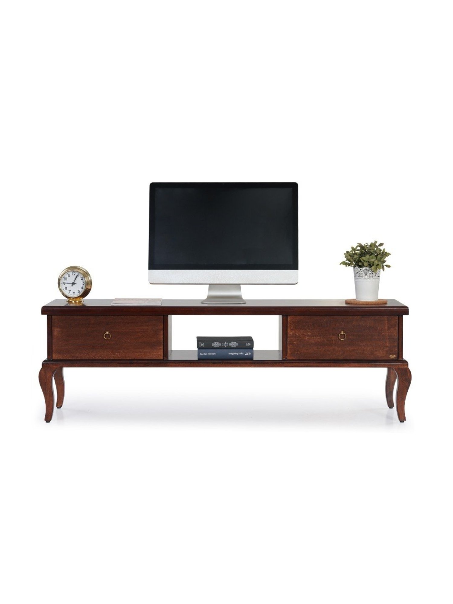 Delite Kom Flex Flowery Wenge & Acacia Dark Engineered Wood TV Entertainment Unit