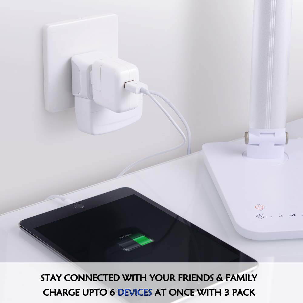 Ceptics European Travel Adapter Set - 2 In 1 USA to Europe, Germany, England, Spain, Italy, Iceland, France, (Type G, E/F, Type C) - 3 Pack, Safe Grounded Perfect for Cell Phones, Laptops (CT-EU-SET)