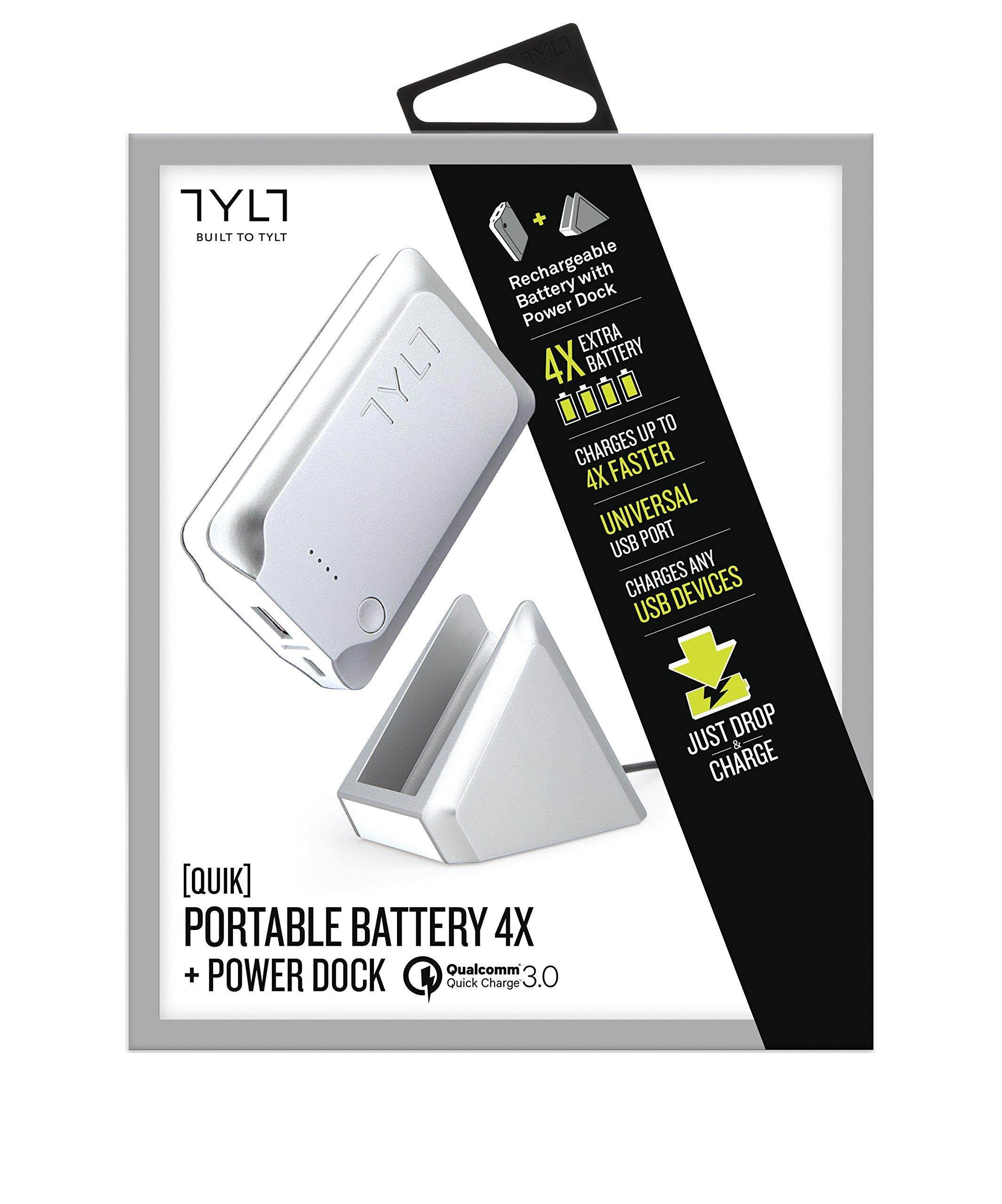 tylt portable battery 4x with power dock