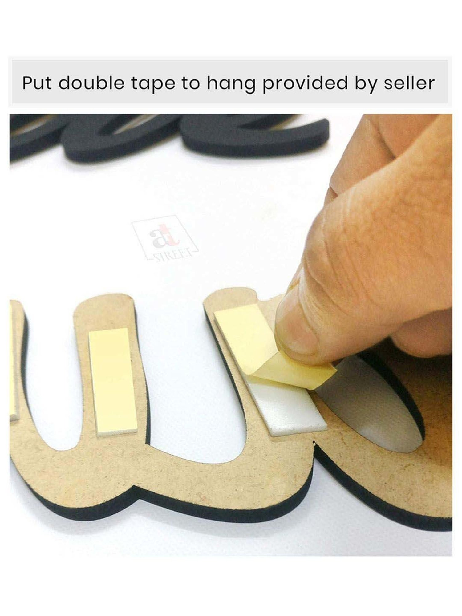 Art Street MDF Black Wood Cutout Ready To Hang Wall Decor