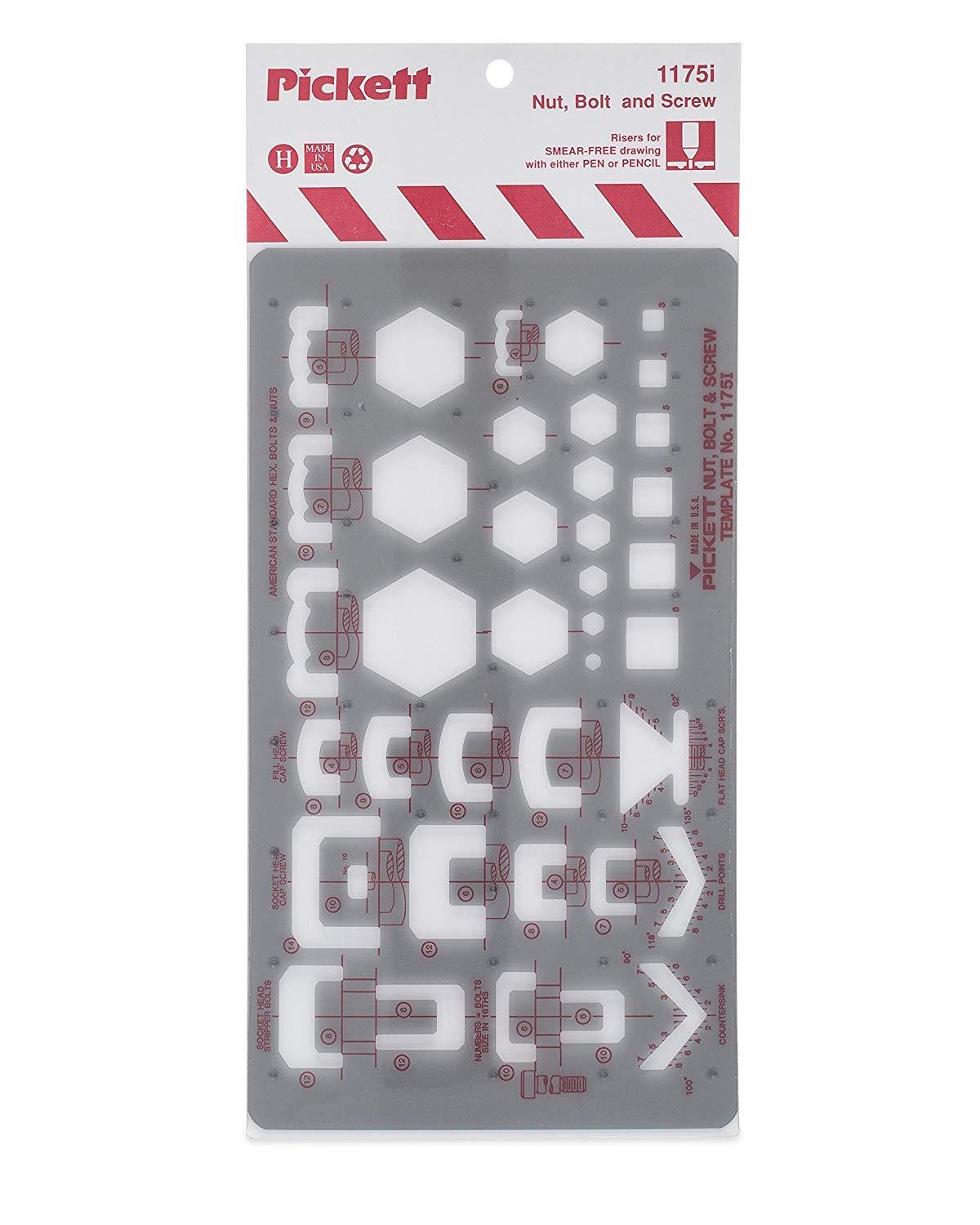 Pickett Nut, Bolt and Screw Template (1175I)