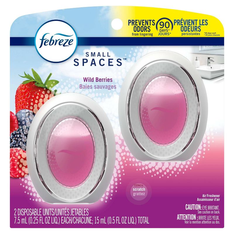 Febreze Odor-Eliminating Small Spaces Air Freshener - Wild Berries - 2ct