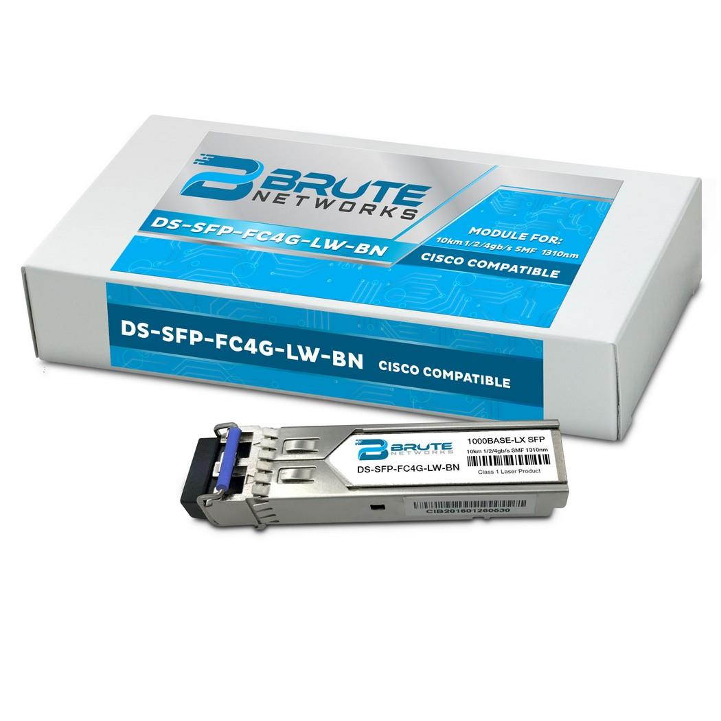 Cisco DS-SFP-FC4G-LW - 1000BASE-LX 1/2/4gb/s 10km 1310nm SFP (100% Compatible)