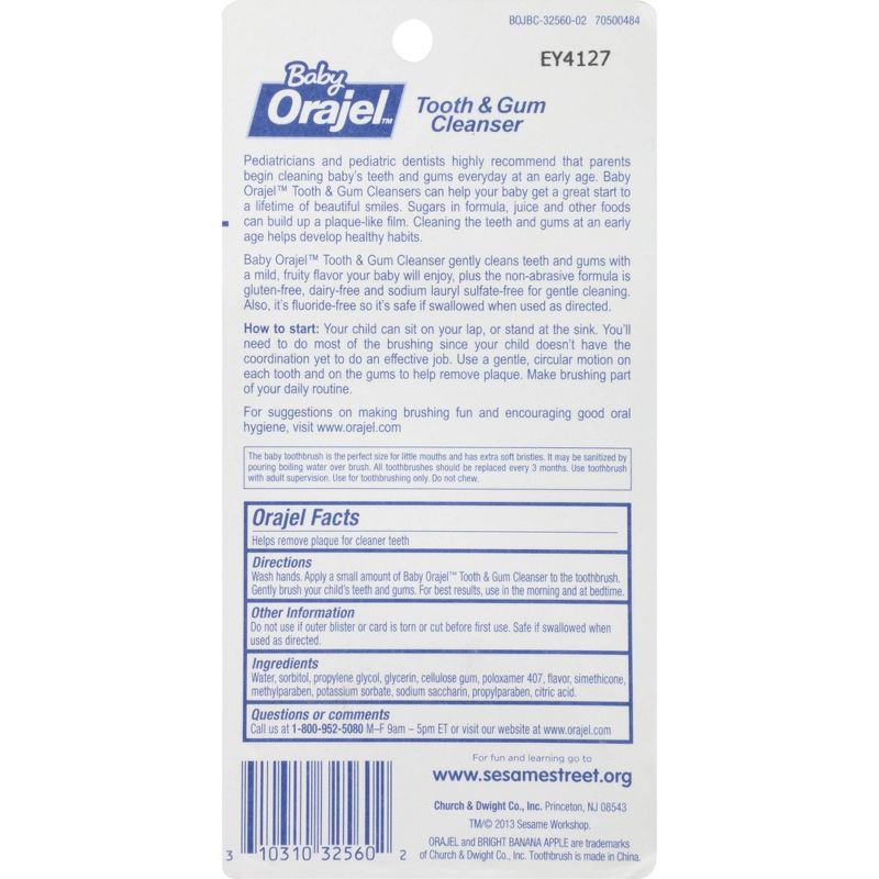 Baby Orajel Tooth/Gum Cleanser - Apple Banana (1oz)