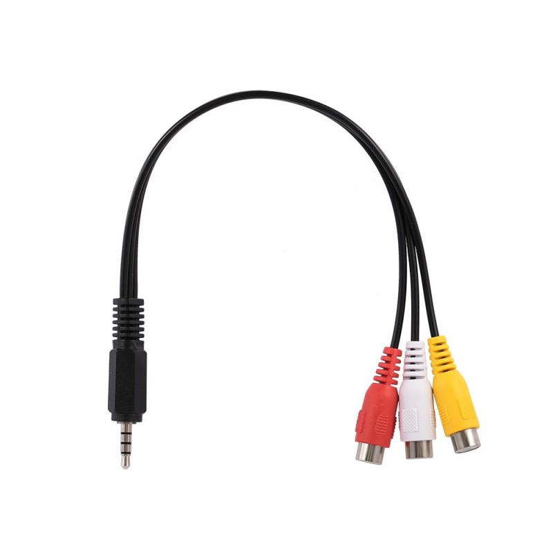 3.5mm Jack to 3 RCA Audio Video Cable Male to 3 RCA Female Plugs High Quality AV Adapter Cable