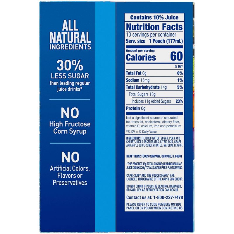 Capri Sun Wild Cherry - 10pk/6 fl oz Pouches
