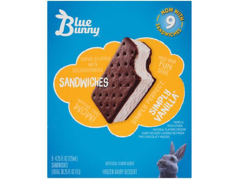 Blue Bunny Premium Sandwiches Vanilla - 9ct