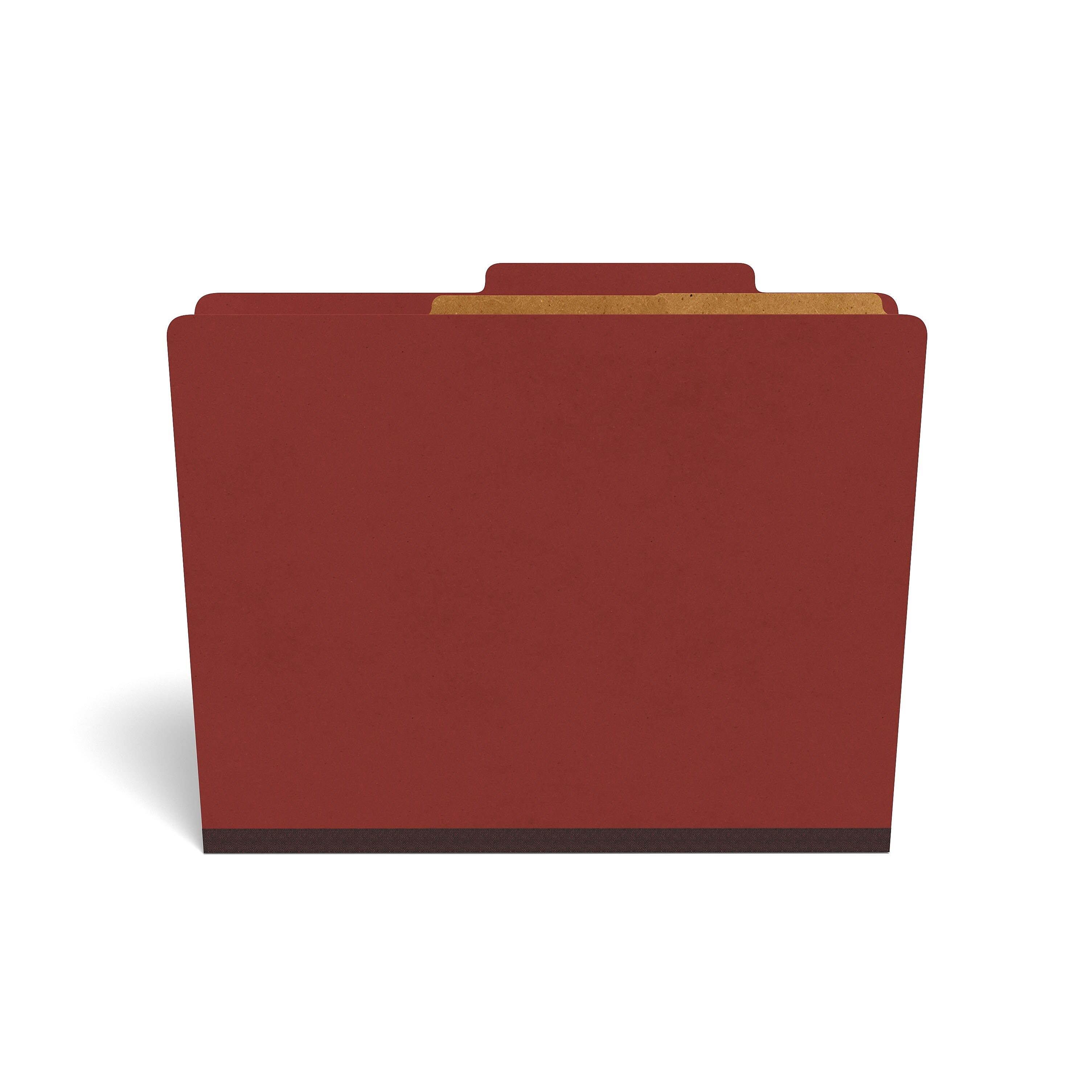 MyOfficeInnovations Psbd Classification Folders 2/5-Cut Top Tab Ltr 2 Div Brick