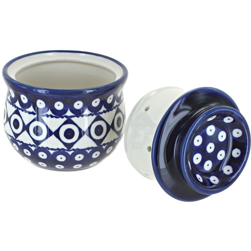 Blue Rose Polish Pottery Xandra French Butter Dish