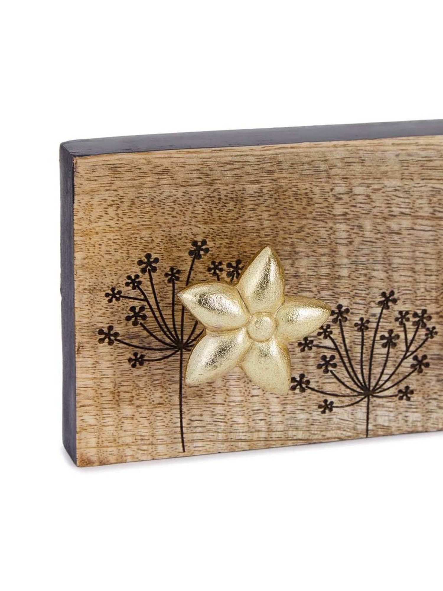 Fabindia Home Shalimaar Brown Wood 5 Peg Wall Hook