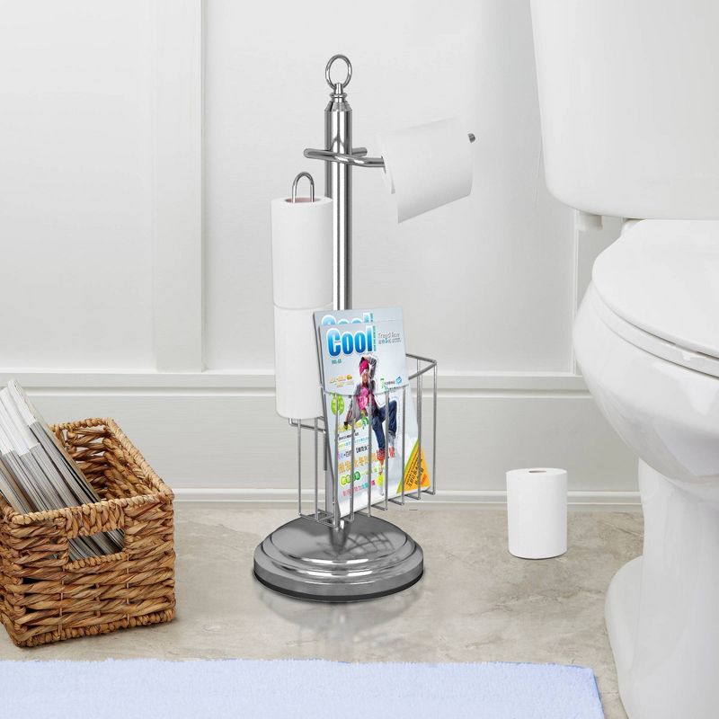 Freestanding Toilet Tissue Holder Chrome - Nu Steel