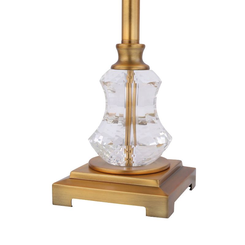 28" 1-Light Bryar Buffet Table Lamp Brass/Crystal - River of Goods