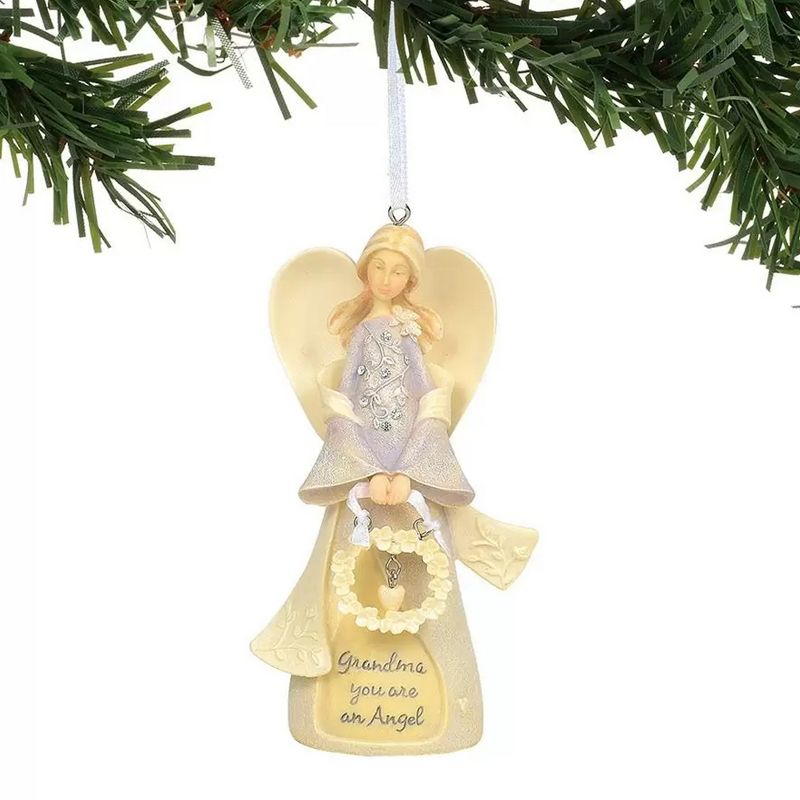 Foundations 4.5" Grandmother Angel Ornament Grandma  -  Tree Ornaments
