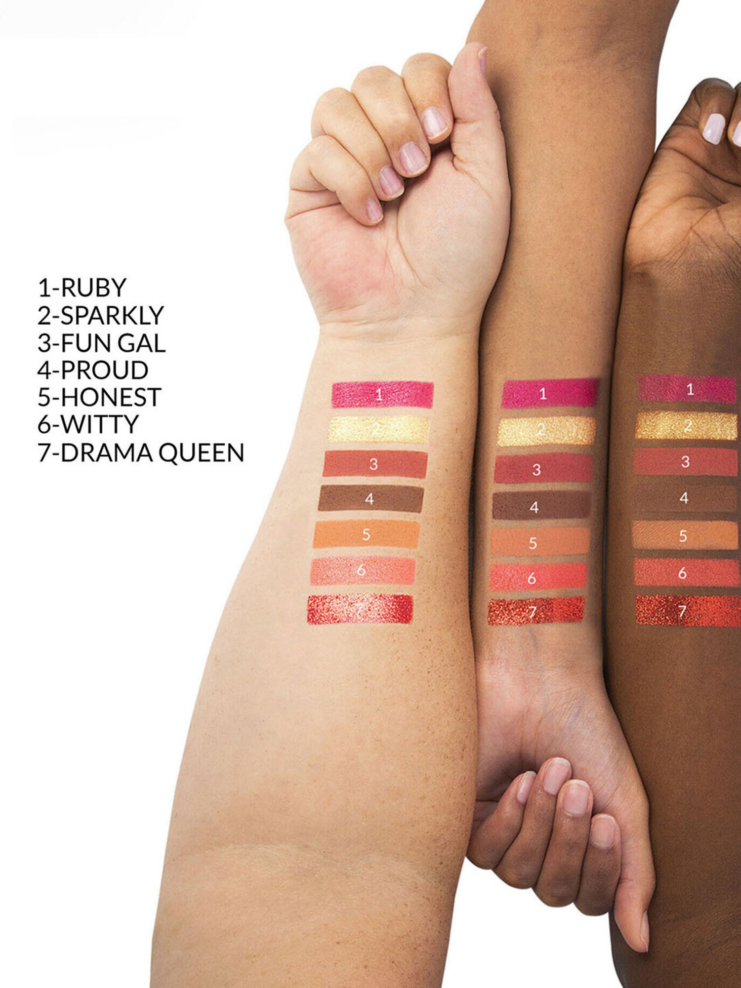 BH Cosmetics 7 Color Shadow Palette Ruby for July - 9 gm