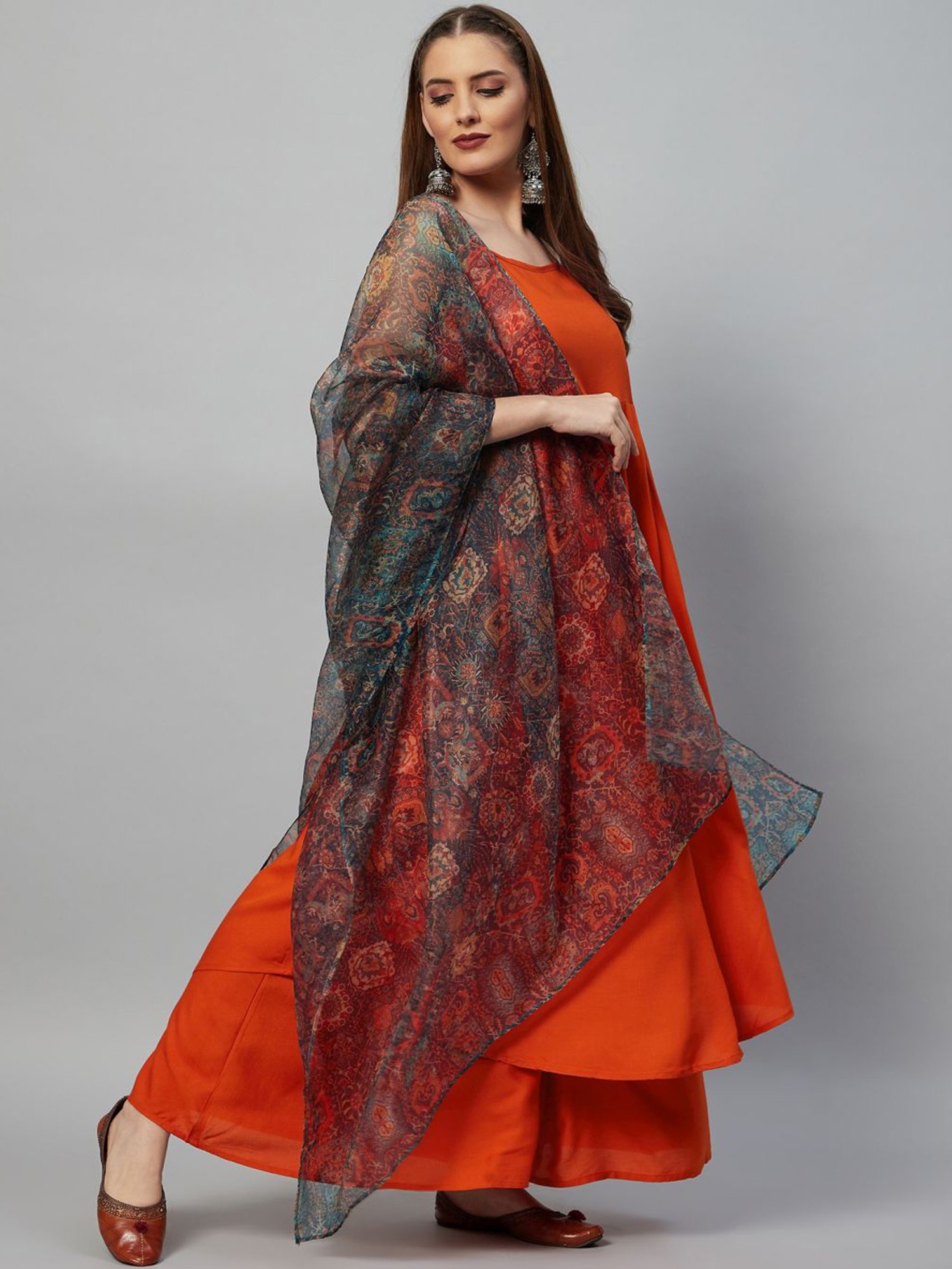 Inweave Multicolored Printed Dupatta