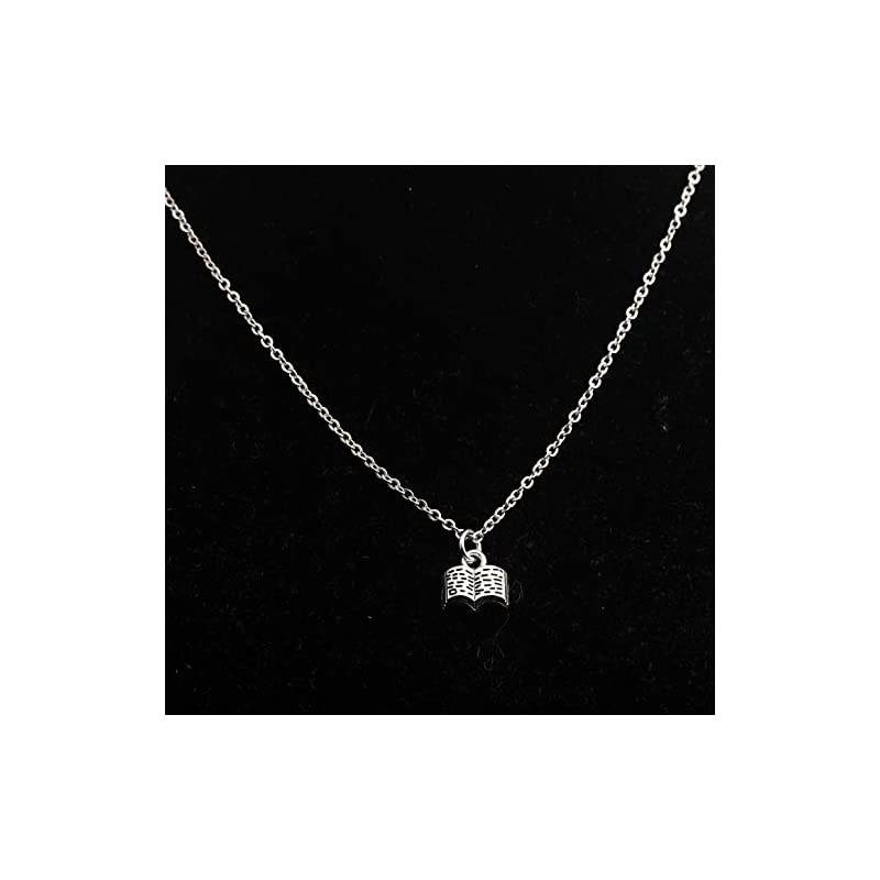 Lover Necklace Pendant Necklace Reading Jewelry Club Gift Reading Lover Gift Librarian Gift worm Gift