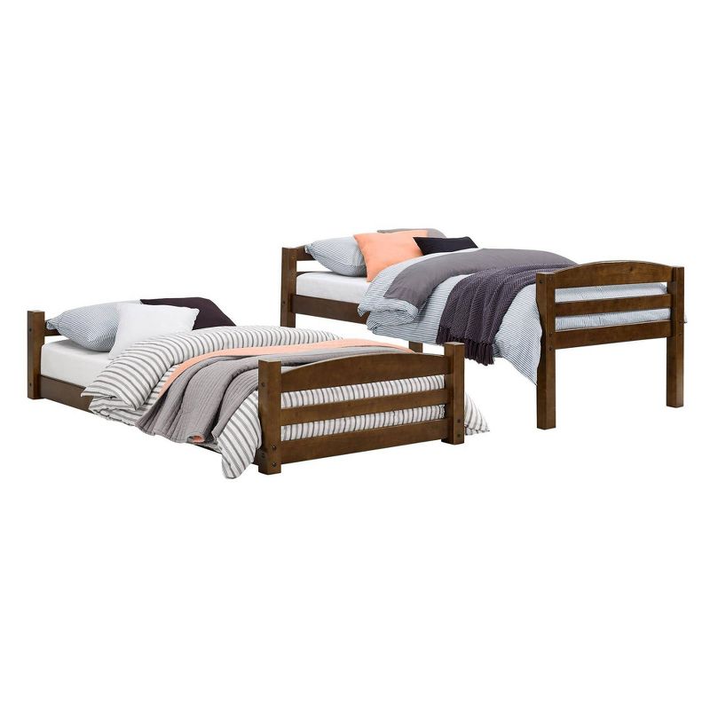 Twin Bertha Floor Bunk Bed Mocha - Dorel Living