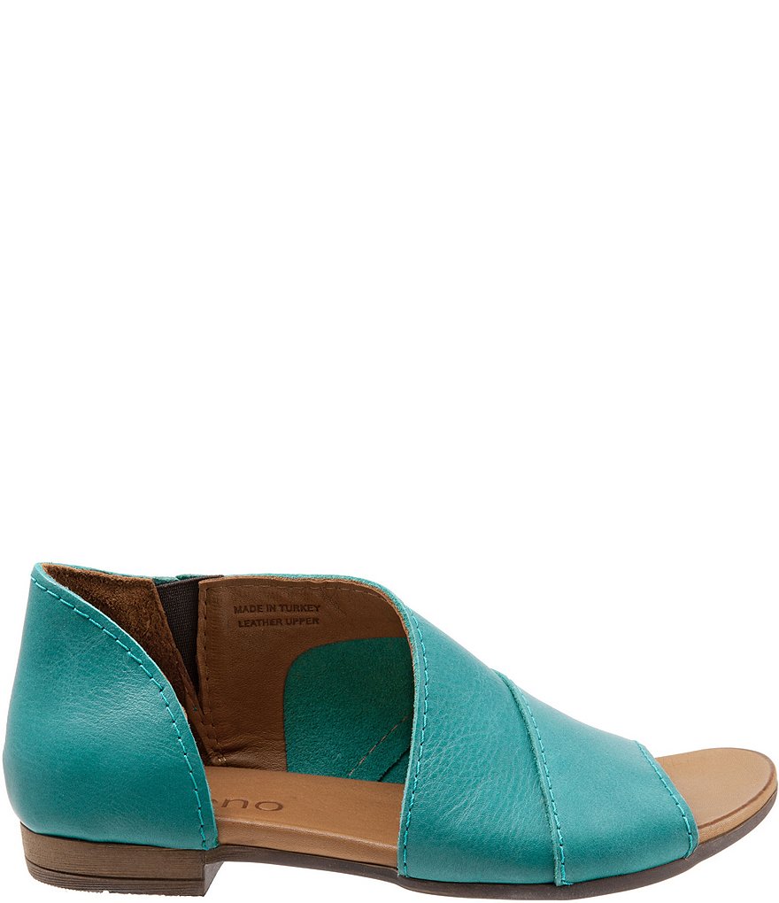 Bueno Tanner Leather Asymmetric Slip Ons