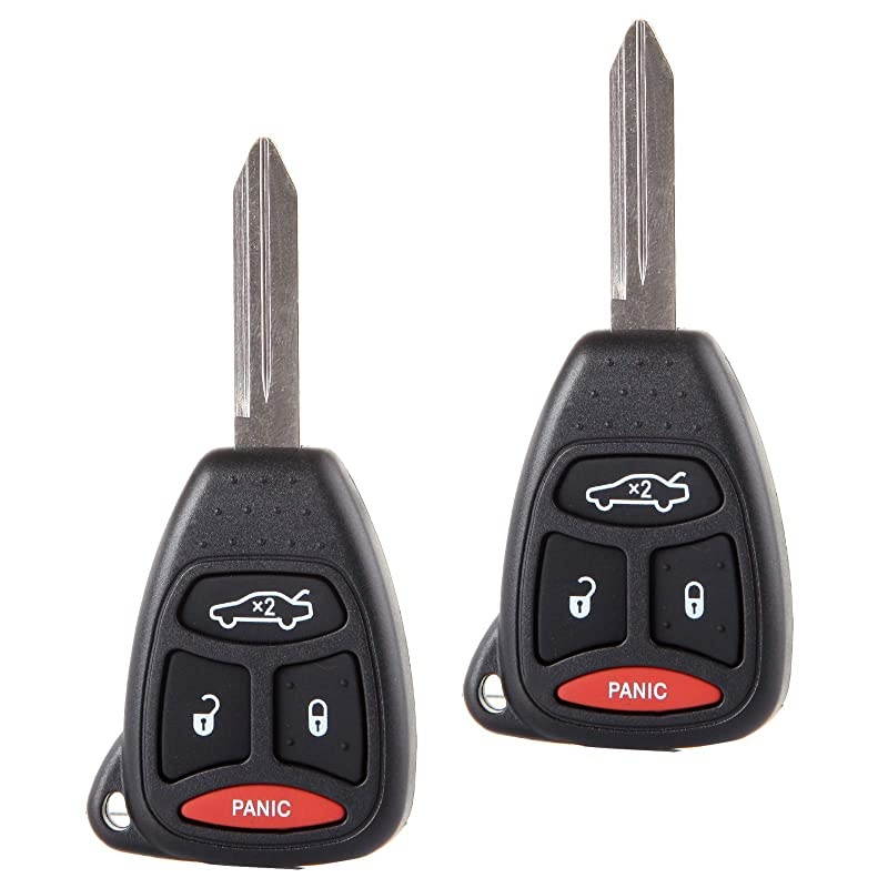 Replacement fit for Uncut Keyless Entry Remote Control Car Key Fob Shell Case Dodge Jeep Series HT692427AA Pack of 2