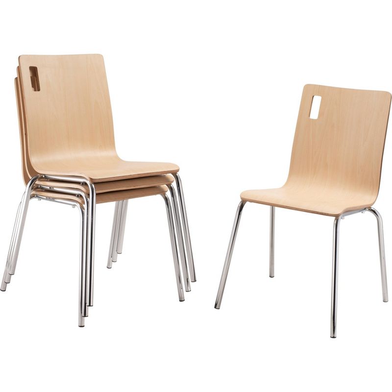 Set of 4 Bushwick Café Chairs Natural - Hampton Collection