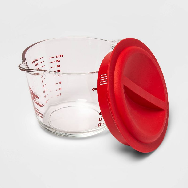 8 Cup Liquid Glass Measuring Cup with Plastic Lid - Made By Design™
