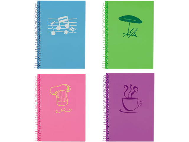 Roaring Spring 12531 Lifenotes Notebook, College Rule, 7" x 5", 80 Sheets, Assorted Covers, 4 /Pack
