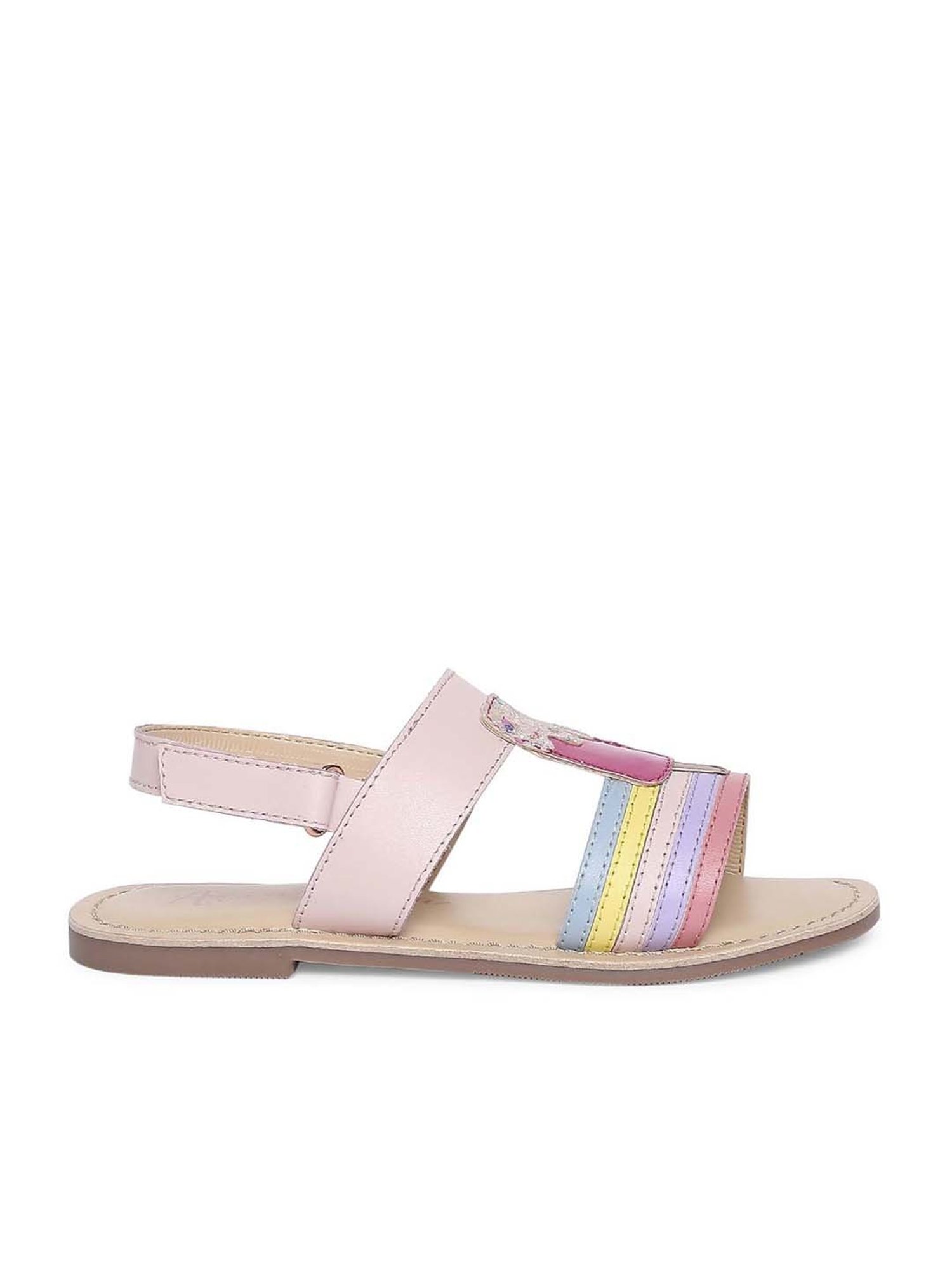 Aria Nica Kids ICY Pink & Yellow Casual Sandals