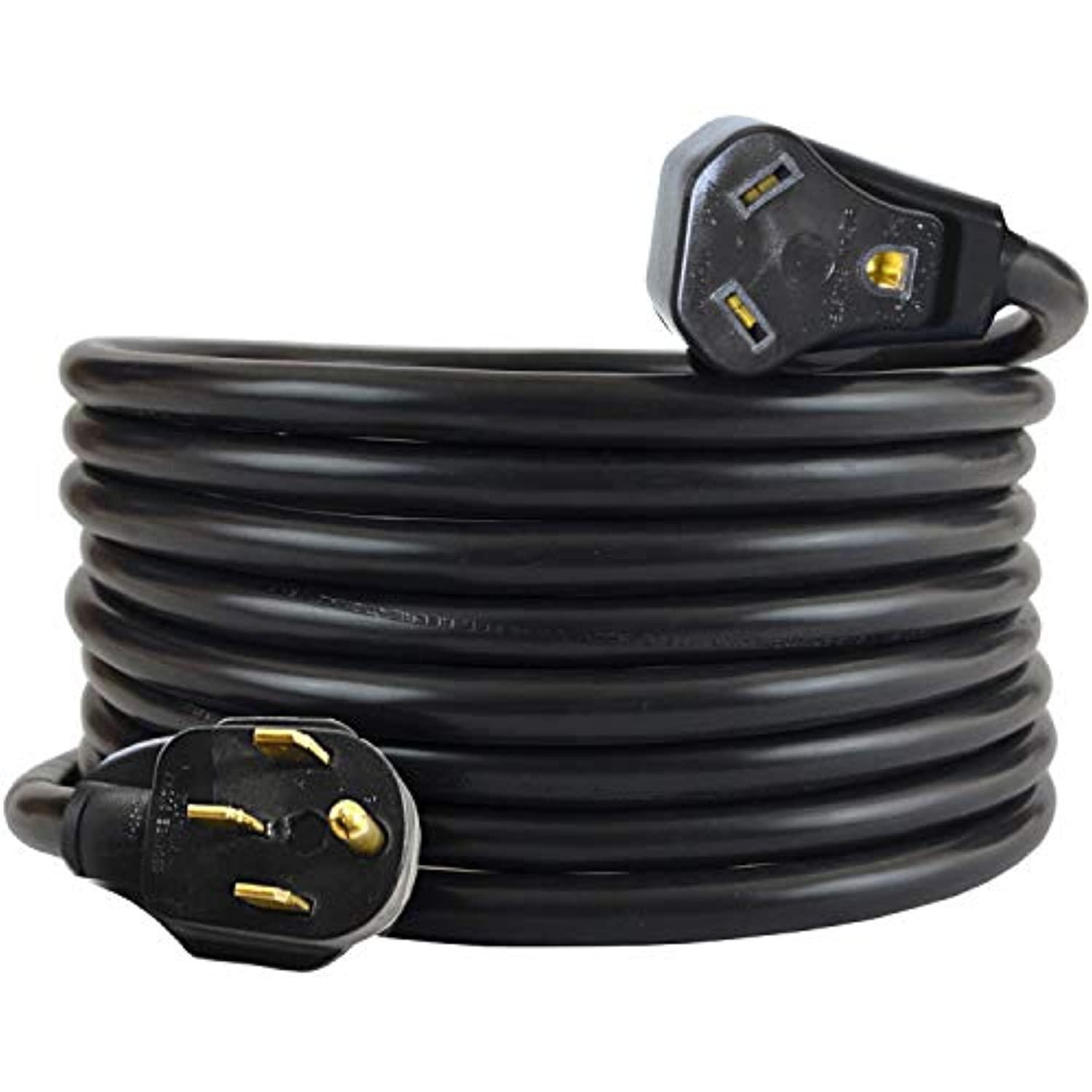 ceptics 25-ft 50-amp male to 30-amp female power distribution rv cord l14-50 to tt-30 - 50a to 30a, 125/250v